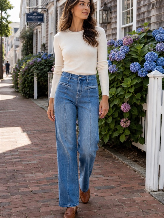 J. McLaughlin Denim - NWT J. MCLAUGHLIN Distressed High Waist Emmie Heritage Blue Jeans, 10